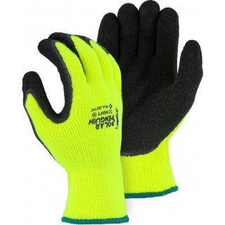 3396HY Majestic® Polar Penguin® Hi-Viz A2 Winter Lined Terry Glove with Black Foam Latex Palm Coating